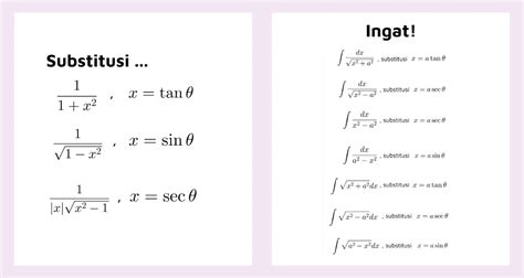 Rumus Integral Substitusi Trigonometri Dan Contoh Soalnya