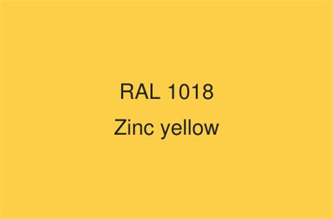 RAL 1018 Colour Zinc Yellow RAL Yellow Colours RAL Colour Chart UK