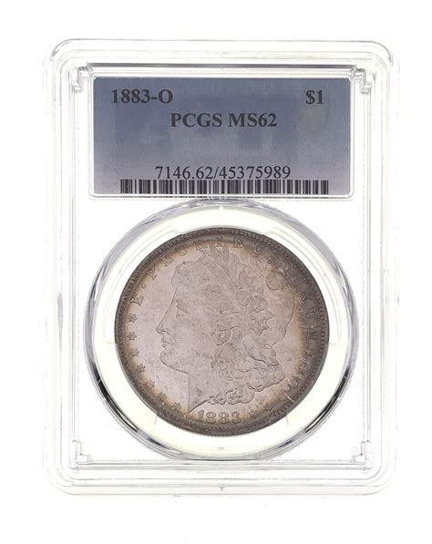 Lot 1883 O MORGAN SILVER DOLLAR PCGS MS62