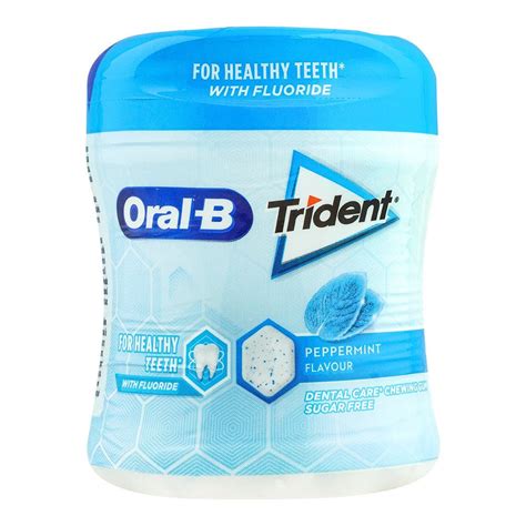 Purchase Trident Oral B Dental Care Chewing Gum Peppermint Jar 68g