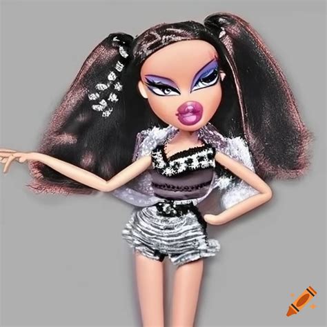 Blue And Black Striped Hair Bratz Doll On Craiyon