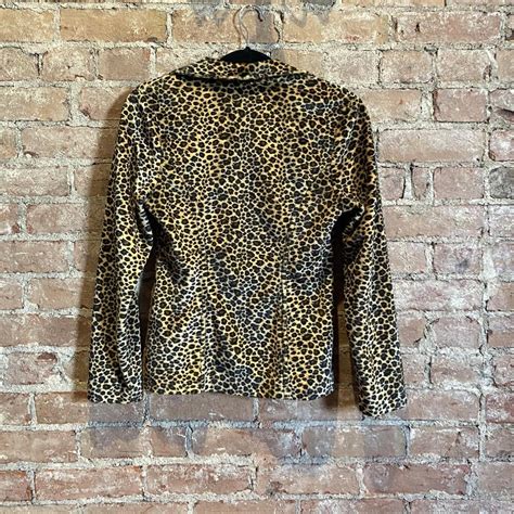 Y2k Cheetah Print Coatjacket Adorable Vintage Depop