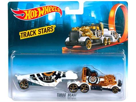 Caminh O Velocidade Na Pista Hot Wheels Turbo Beast Track Stars Mattel Pistas Magazine Luiza