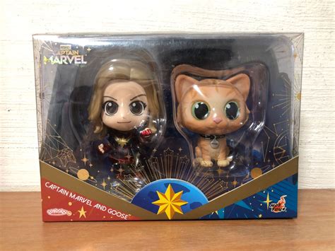 WTS Hot Toys Marvel Captain Marvel And Goose Cosbaby Collectible Set