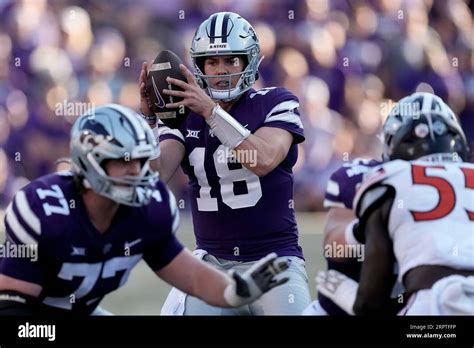 Kansas State Quarterback Will Howard 18 Looks To Pass During The