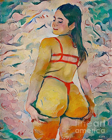 Sexy Nude Girl Pose Poster Print Erotic Art Naked Lady Female Perfect