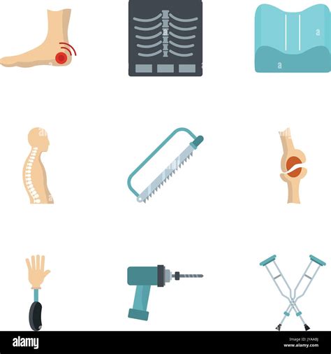 Orthopedic Surgery Icon Set Flat Style Stock Vector Image Art Alamy