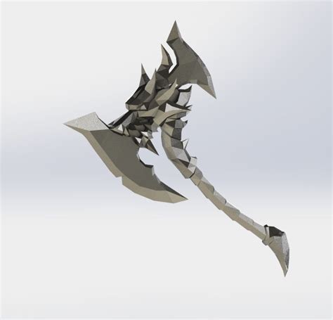 Stl File Darius God King Axe League Of Legends・3d Printer Model To