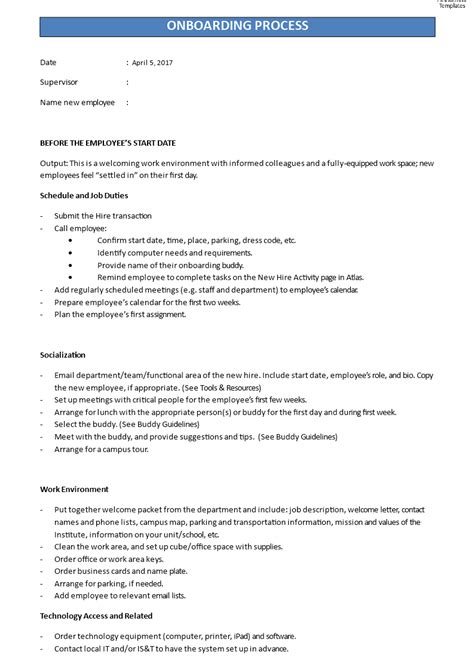 Onboarding Checklist - Onboarding process template Onboarding Checklist ...