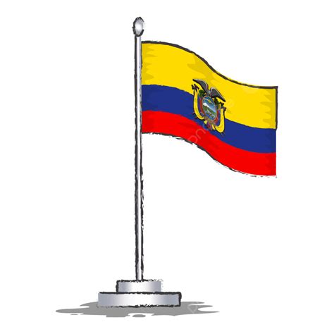 Ilustración De Vector De Bandera De Ecuador PNG ,dibujos Bandera Ecuatoriana, Símbolo, Nacional ...