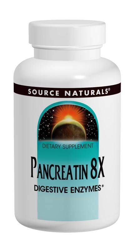 Pancreatin 8x 500mg 100 Caps By Source Naturals Available At Vitanet® Llc