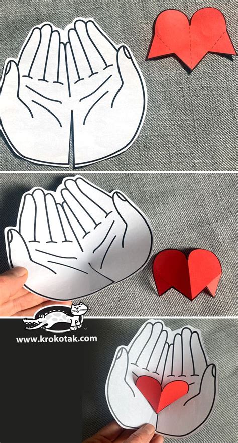 Krokotak Hands Holding Heart In 2024 Heart Crafts Mothers Day