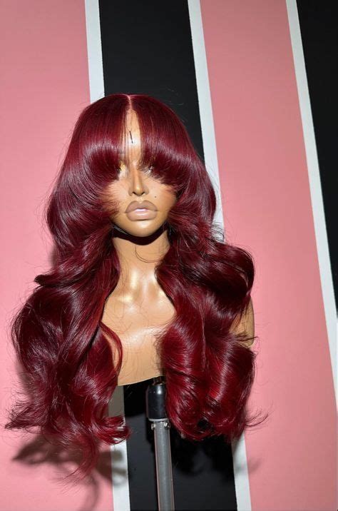 Aosun J Burgundy Lace Front Wigs Human Hair Glueless Wine Red Colored