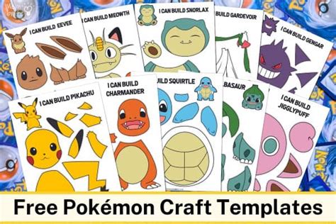 Printable Pokémon Craft for Kids Free Template Mombrite