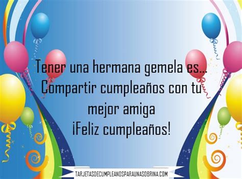 Imágenes de feliz cumpleaños para Gemelas