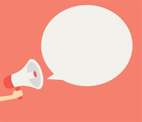 Loudspeaker Megaphone With Speech Bubble Advertising And Promotion