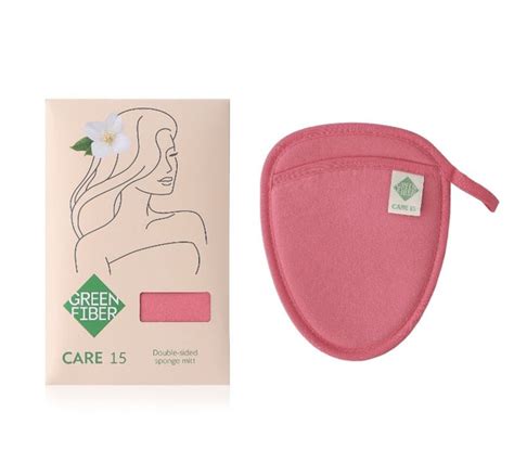 Варежка-спонж двусторонняя Green Fiber CARE 15, коралловая - купить с ...
