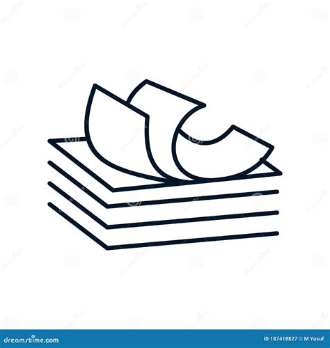 A Stack Of Paper Icon Vector A Stack Of Paper Sign Stock Vector