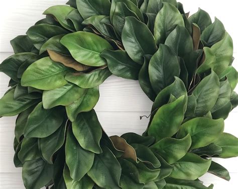 Magnolia Leaf Wreath, Magnolia Wreath, Farmhouse Front Door Wreath, Front Door Decor - Etsy