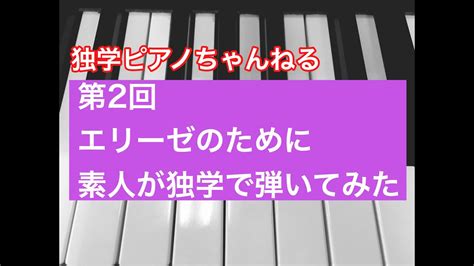 第2回 エリーゼのために 素人が独学で弾いてみた Youtube