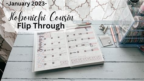 Hobonichi Cousin Flip Through January 2023 YouTube