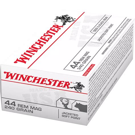 Winchester Usa Jacketed Soft Point 44 Remington Magnum 240 Grain