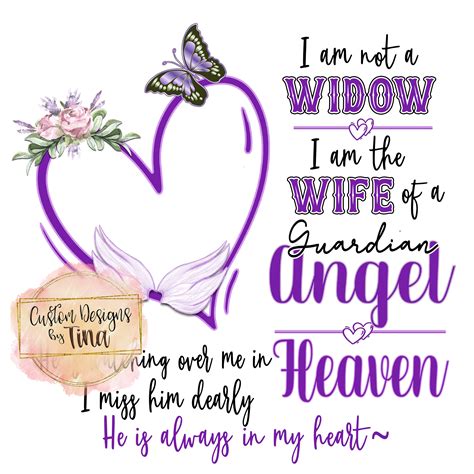 Im Not A Widow Im The Wife Of A Guardian Angel Etsy