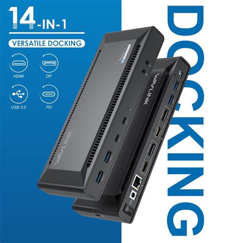Док-станция для ноутбука Wavlink USB C Dual 4K с подачей питания 100 Вт ...