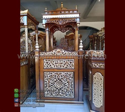 New Mimbar Kubah Jati Untuk Masjid Murah Bawu Furniture