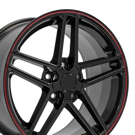 Corvette Wheel C6 Z06 Rim CV07A 18x9 5 Black Redline Corvette Rim