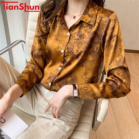 Jual Tianshun New Korean Fashion Printing Summer Chiffon Top Ol Work