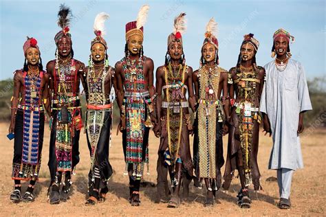 Male Wodaabe Dancers At Gerewol In Chad Stock Image C0343740 Science Photo Library