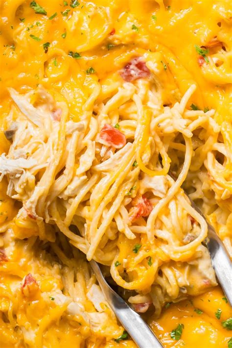 Baked Chicken Spaghetti With Velveeta Sauce