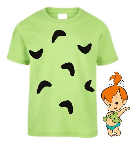 Playera Para Ni Os Personalizada Picapiedra Pebbles O Bambam Meses