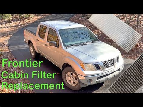 Nissan Frontier Cabin Filter Replacement 2005 2021 YouTube