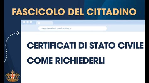 Certificati Di Stato Civile Come Richiederli Youtube