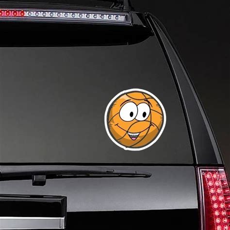 Happy Emoji Basketball Sticker