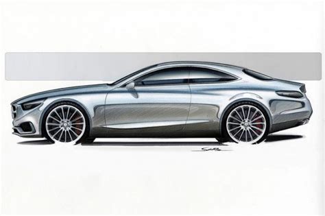 Mercedes Benz S Class Coupe Preview Design Sketches Car Body Design