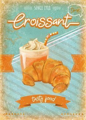 Croissant Poster Picture Metal Print Paint By Sunny Night