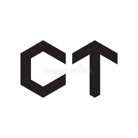 Icono Del Logotipo Del Vector De La Letra Inicial Del Ct Ilustración