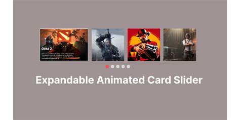 Expandable Animated Card Slider | Figma