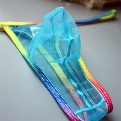 New Men Thong Sexy Low Waist Transparent Bulge Pouch Stretch Naked Underwear See Through