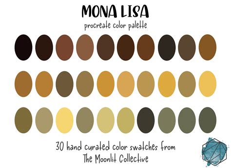 Mona Lisa Procreate Color Palette Colors Color Palette Procreate