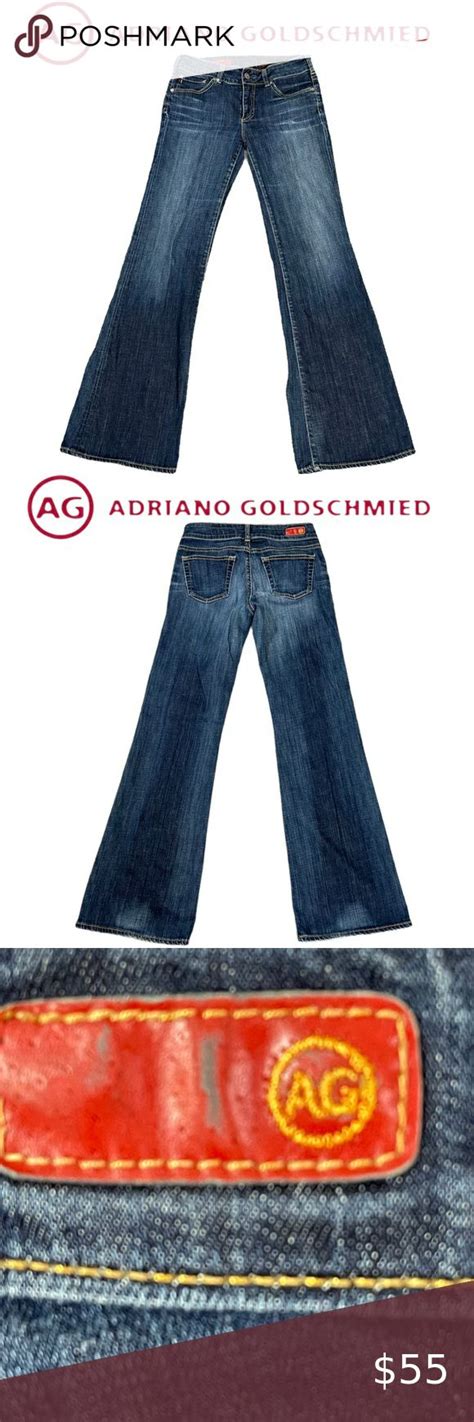 Ag Adriano Goldschmied The Mona Wide Leg Flare Jeans Dark Wash R