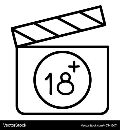 Porn Line Icon Royalty Free Vector Image Vectorstock