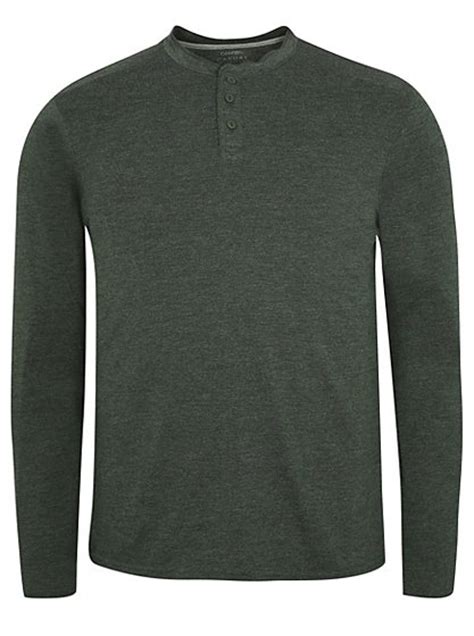 Grandad Collar Long Sleeve Top Men George At Asda