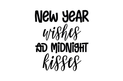 Premium Vector New Year Wishes And Midnight Kisses