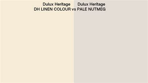 Dulux Heritage Dh Linen Colour Vs Pale Nutmeg Side By Side Comparison