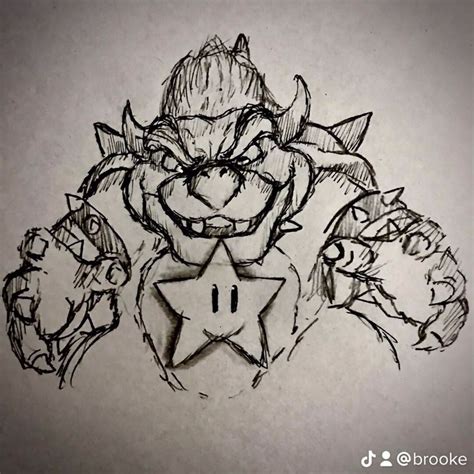 Bowser | Book art drawings, Sketch tattoo design, Character sketches