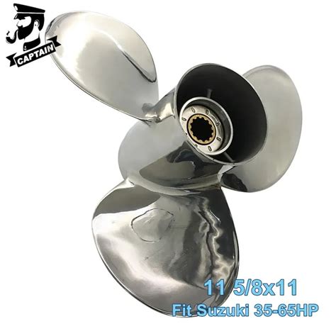 Captain Stainless Steel Propeller X Fit Suzuki Outboard Engines